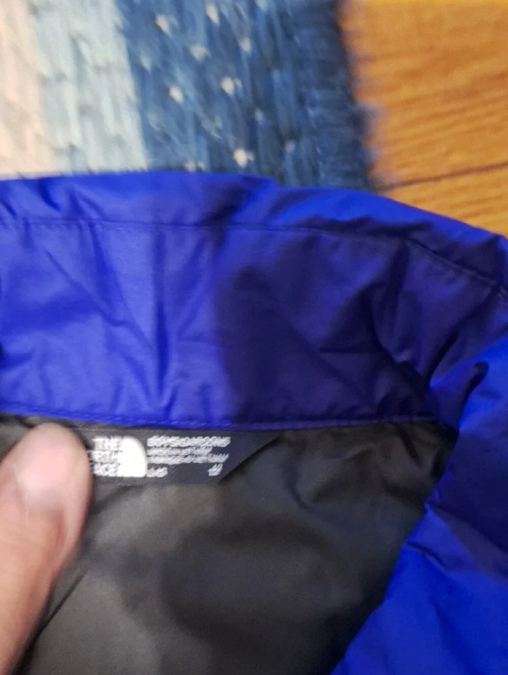 The North Face Blue and Gray Men's Puffer Jacket Boys Large